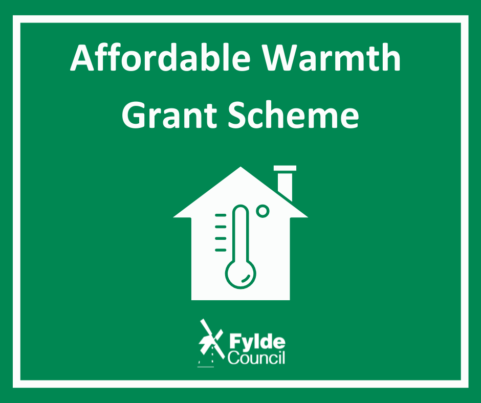 Logo / Social Media Image for Fylde Council's Affordable Warmth Grant Scheme